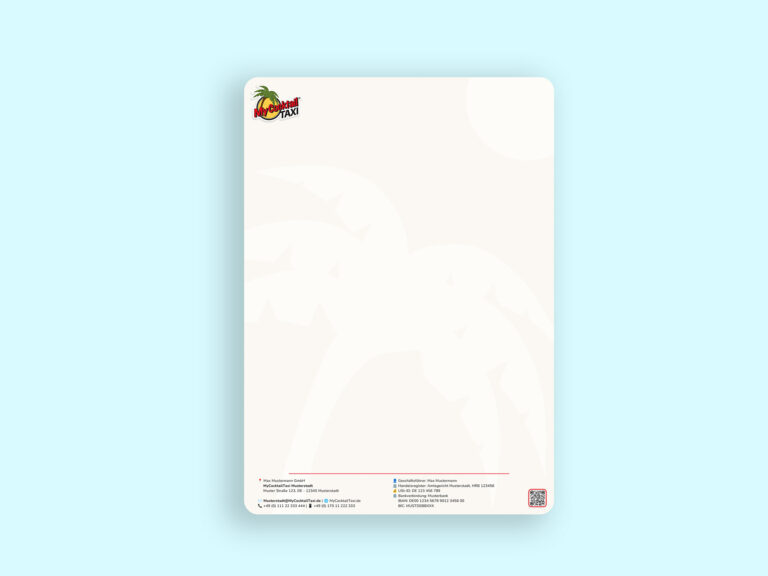 Briefpapierdesign – MyCocktailTaxi