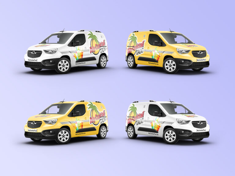 Fahrzeugbranding Opel Combo – MyCocktailTaxi