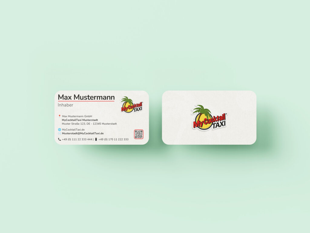 Visitenkartendesign – MyCocktailTaxi