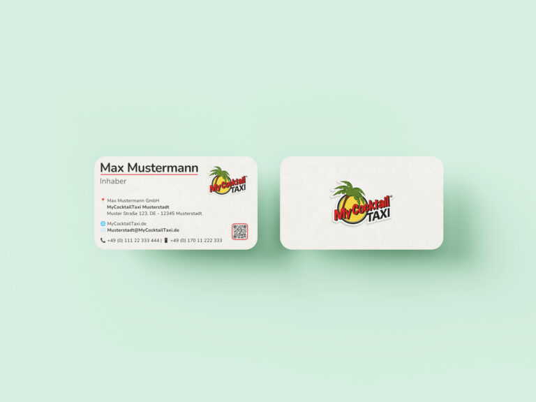 Visitenkartendesign – MyCocktailTaxi