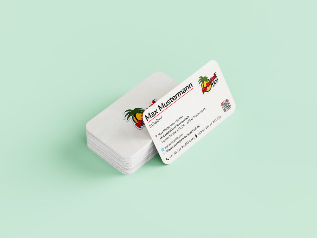 Visitenkartendesign – MyCocktailTaxi