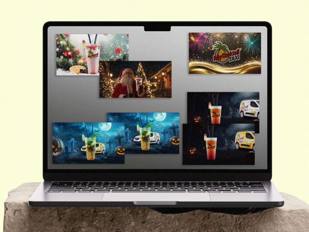 Digitale Banner & Social-Media-Werbemittel – MyCocktailTaxi